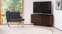 Corridor Corner Media Cabinet -Home-Furniture BDI Corridor8175 NaturalWalnut Hero main