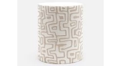 Loman Garden Stool In White