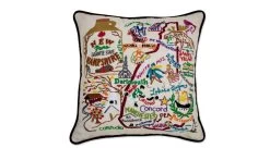 New Hampshire Hand-Embroidered Pillow