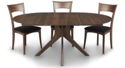 Audrey Round Extension Table -Home-Furniture Audrey Round Extension Table Walnut Chairs main