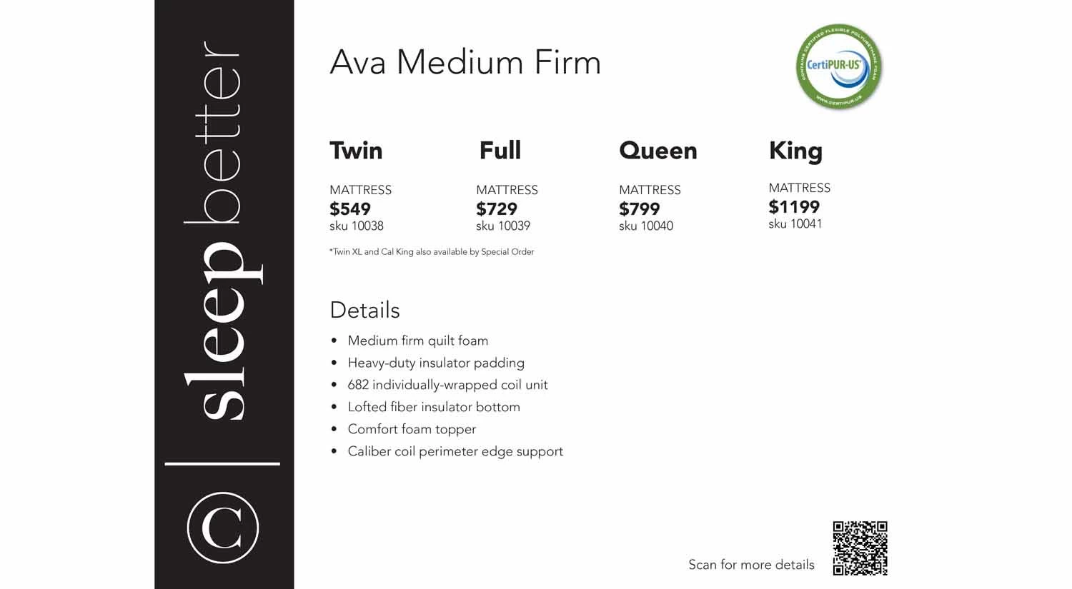 Ava Medium Firm Mattress 2 Ava Medium Firm Mattress - Image 2