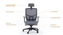 Task Office Chair -Home-Furniture BDI TC223DHF features 2x main