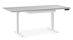 Centro Large Lift Desk In Satin White
