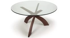 Entwine Dining Table - Walnut 10 Entwine Dining Table - Walnut -Home-Furniture Entwine 54in Round GlassTopTable topdown main