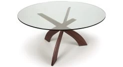 Entwine Dining Table - Walnut 12 Entwine Dining Table - Walnut -Home-Furniture Entwine 60in Round GlassTopTable topdown main