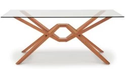 Exeter Glass Dining Table -Home-Furniture Exeter42x72GlassCherry