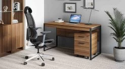 Linea Mobile File -Home-Furniture Linea Desk 6221 walnut scene main