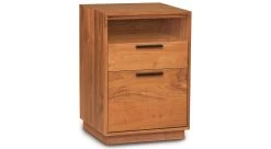 Linear Narrow Rolling File Cabinet With Cubby -Home-Furniture Linear Narrow Rolling FileWithCubby Cherry 45 main