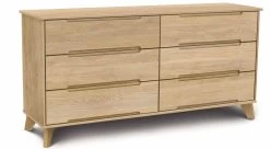 Linn 6 Drawer Dresser Oak