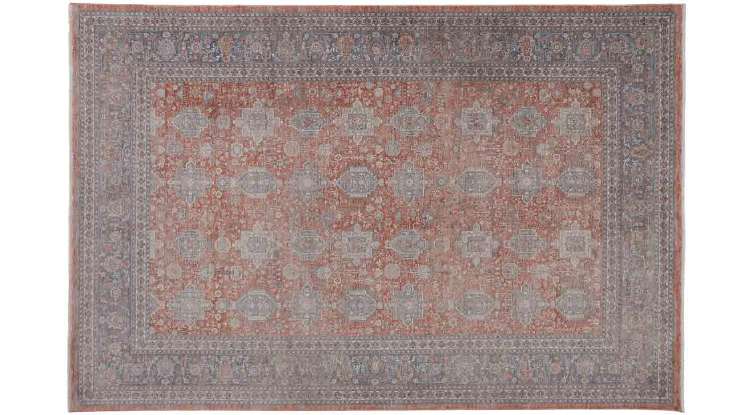 Marquette Rust Blue Rug 1 Marquette Rust Blue Rug