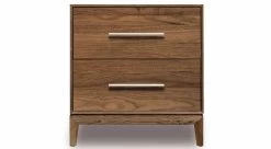 Mansfield 2 Drawer Nightstand -Home-Furniture Mansfield2DrawerHeadOnWalnut main