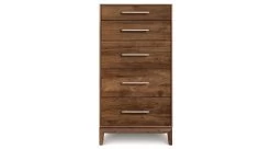 Mansfield 5 Drawer Narrow Dresser 5 Mansfield 5 Drawer Narrow Dresser -Home-Furniture Mansfield5DrawerHeadOnWalnut main