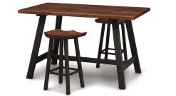 Modern Farmhouse Counter Table -Home-Furniture ModernFarmhouseCounterHeightTableCounterStoolsWalnut angle main