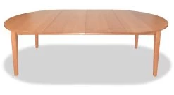 Round/Oval Table From Maple Corner -Home-Furniture Oval Table Shaker Cherrry 2 leaves down view main