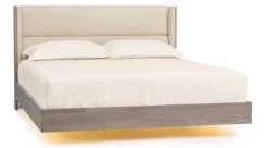 Sloane Floating Bed -Home-Furniture SloaneFloatingBedUnderBedLightingWeatheredAsh main
