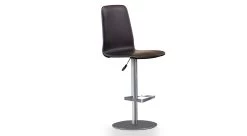 Hi Rise Dining Chair In Black Leather