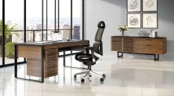 Corridor Mobile File Cabinet -Home-Furniture corridor office bdi natural walnut finish main