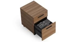 Linea Mobile File -Home-Furniture linea mobile file pedestal 6227 walnut open main