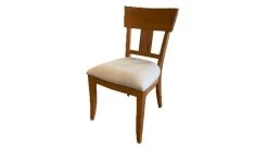 Thea Side Chair With Fabric Seat In Natural Cherry